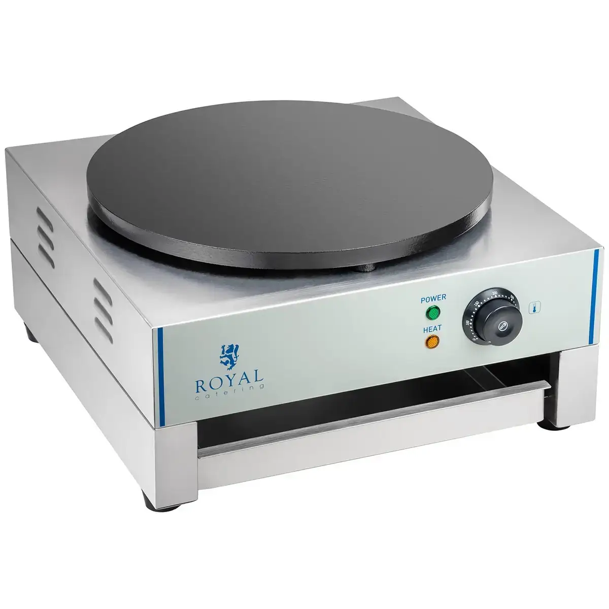 Crêpière électrique professionnelle 40 cm en inox à louer chez Funny Gonfle dans le Haut-Rhin