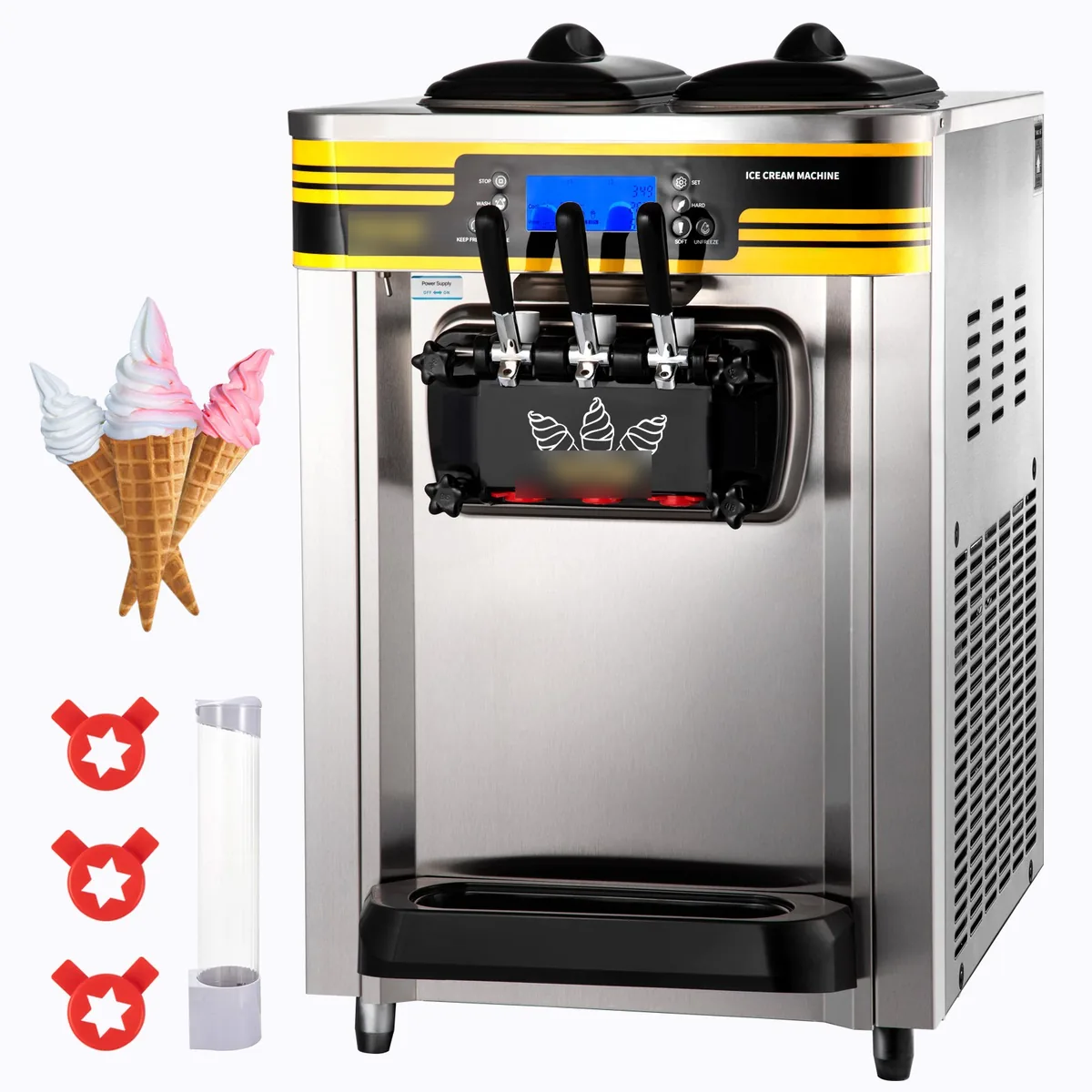 Machine à glace à l'italienne professionnelle 3 saveurs à louer chez Funny Gonfle dans le Haut-Rhin