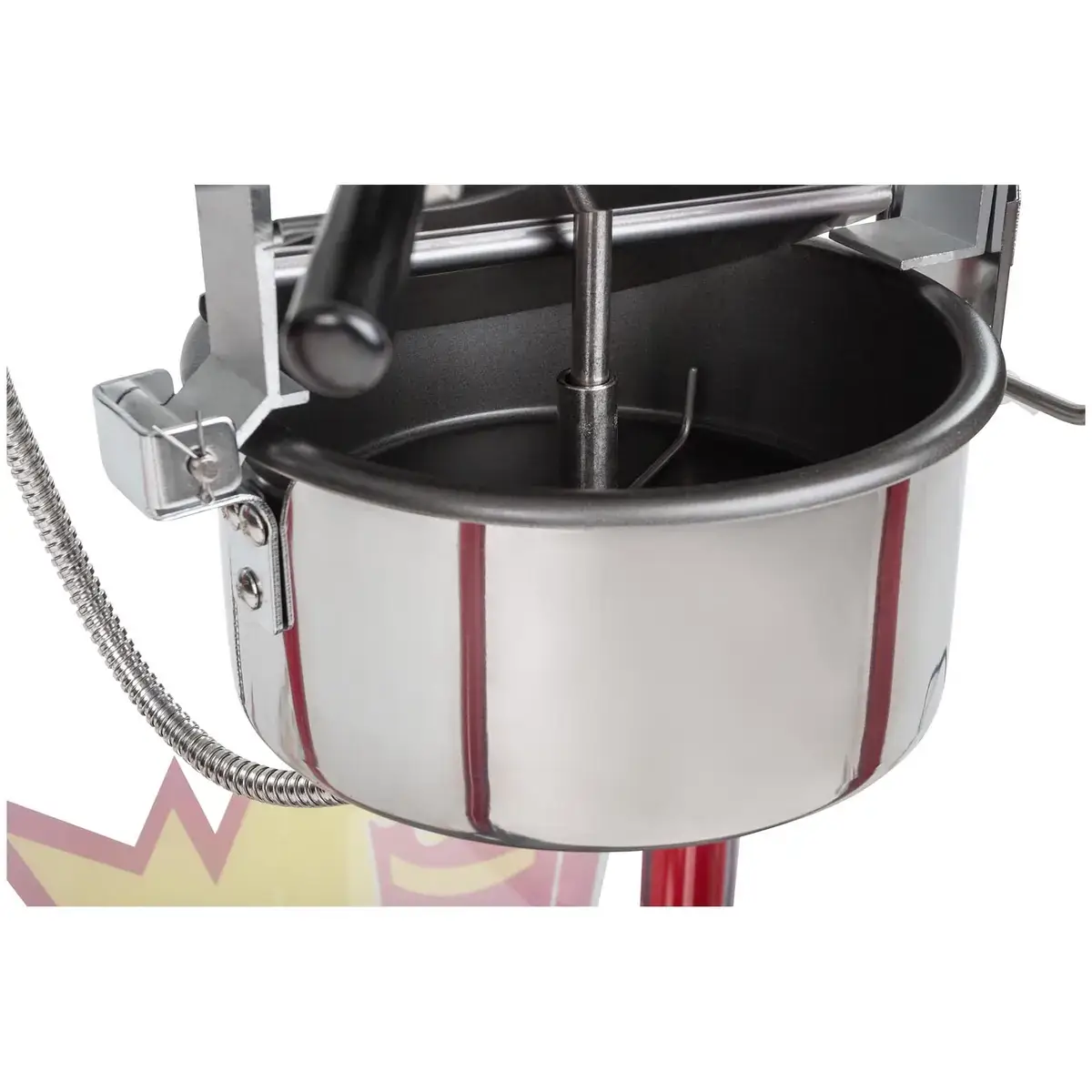 Machine à pop-corn professionnelle avec vitrine éclairée et toit noir à louer chez Funny Gonfle dans le Haut-Rhin — vignette 5