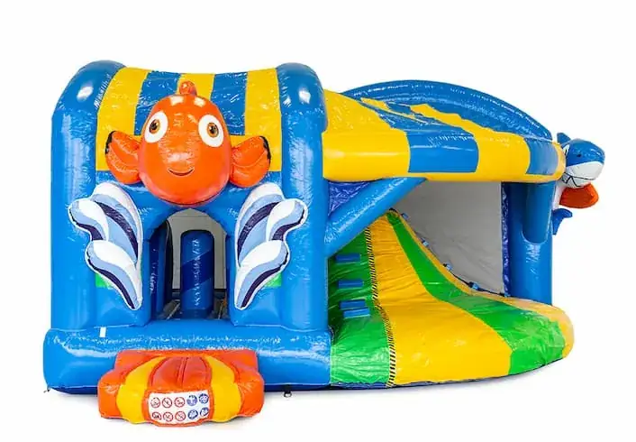 Château gonflable multiactivités Monde Marin XL avec toboggan, en location dans le Haut-Rhin — vignette 2