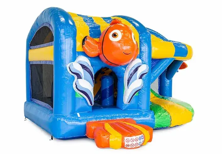 Château gonflable multiactivités Monde Marin XL avec toboggan, en location dans le Haut-Rhin — vignette 3