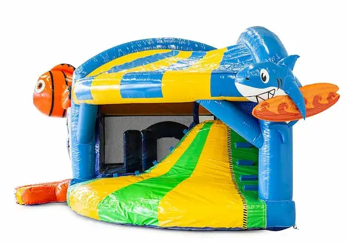 Château gonflable multiactivités Monde Marin XL avec toboggan, en location dans le Haut-Rhin — vignette 4